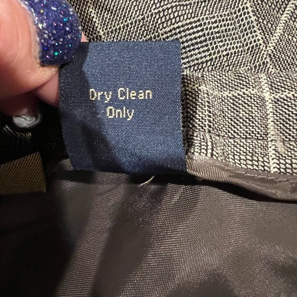 Two Piece Skirt Suit Lined Brown Striped Pockets Jacket 16 And Skirt 18 - Picture 12 of 14